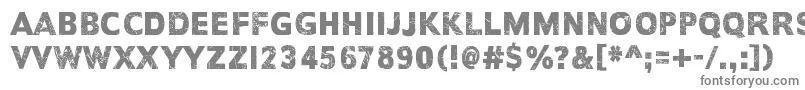 フォントEveryDayIsExactlyTheSame – 白い背景に灰色の文字