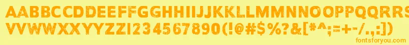 EveryDayIsExactlyTheSame Font – Orange Fonts on Yellow Background