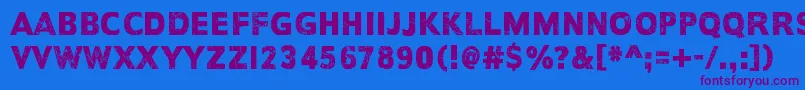EveryDayIsExactlyTheSame Font – Purple Fonts on Blue Background