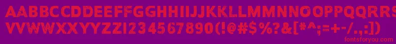 EveryDayIsExactlyTheSame Font – Red Fonts on Purple Background