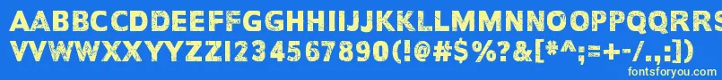 EveryDayIsExactlyTheSame Font – Yellow Fonts on Blue Background