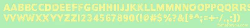 EveryDayIsExactlyTheSame Font – Yellow Fonts on Green Background