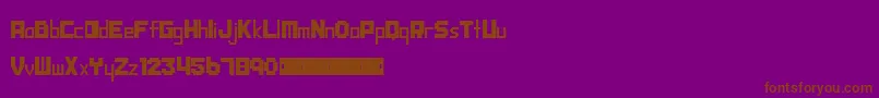 Progress Font – Brown Fonts on Purple Background