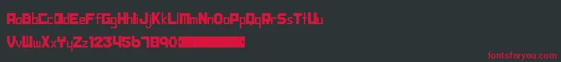 Progress Font – Red Fonts on Black Background