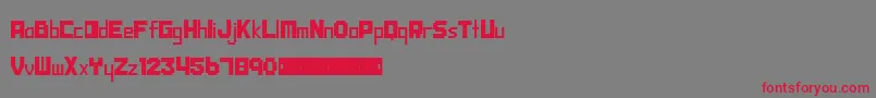 Progress Font – Red Fonts on Gray Background
