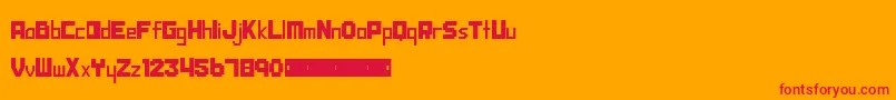 Progress Font – Red Fonts on Orange Background