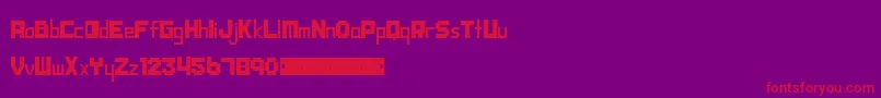 Progress Font – Red Fonts on Purple Background