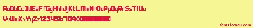 Progress Font – Red Fonts on Yellow Background