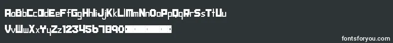Progress Font – White Fonts on Black Background