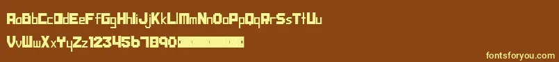 Progress Font – Yellow Fonts on Brown Background