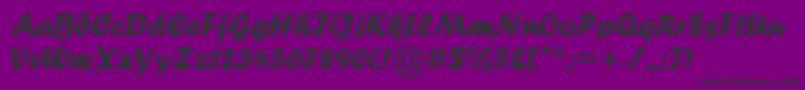 Шрифт Forte – чёрные шрифты на фиолетовом фоне