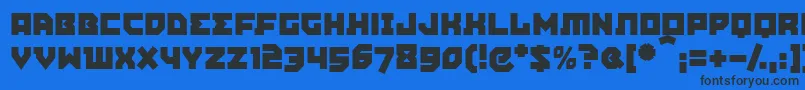 AgitpropMedium Font – Black Fonts on Blue Background