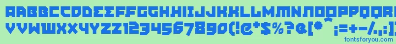 AgitpropMedium Font – Blue Fonts on Green Background
