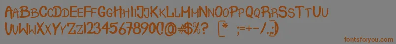 CrashTest Font – Brown Fonts on Gray Background