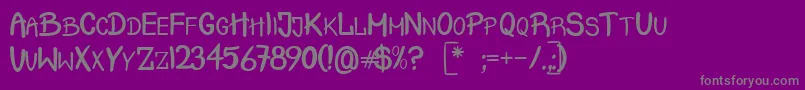 CrashTest Font – Gray Fonts on Purple Background