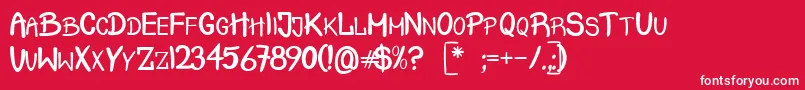 CrashTest Font – White Fonts on Red Background