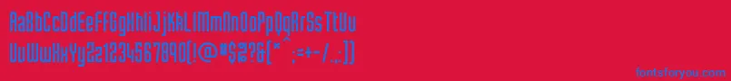 Więcej informacji o czcionce Tubec Czcionka Tubec – niebieskie czcionki na czerwonym tle