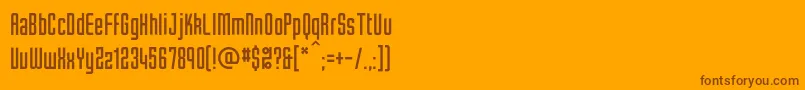 Tubec-fontti – ruskeat fontit oranssilla taustalla