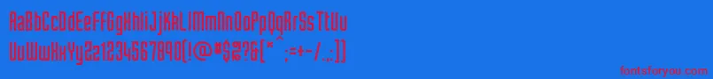Tubec Font – Red Fonts on Blue Background