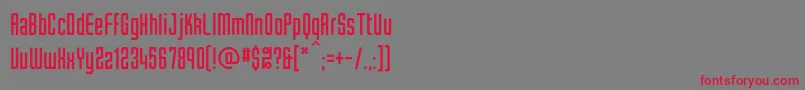 Tubec Font – Red Fonts on Gray Background