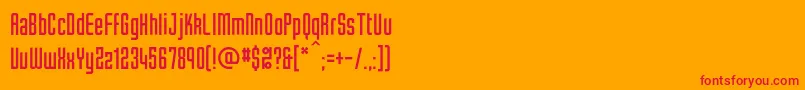 Tubec Font – Red Fonts on Orange Background
