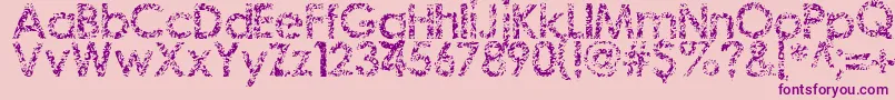 Staccatissmo Font – Purple Fonts on Pink Background