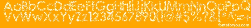 Staccatissmo Font – White Fonts on Orange Background