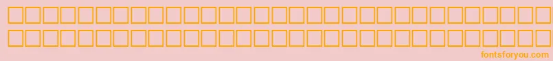 TempestheavyRegular-Schriftart – Orangefarbene Schriften auf rosa Hintergrund