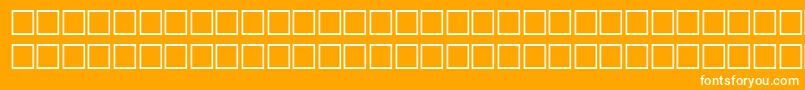 TempestheavyRegular-Schriftart – Weiße Schriften auf orangefarbenem Hintergrund