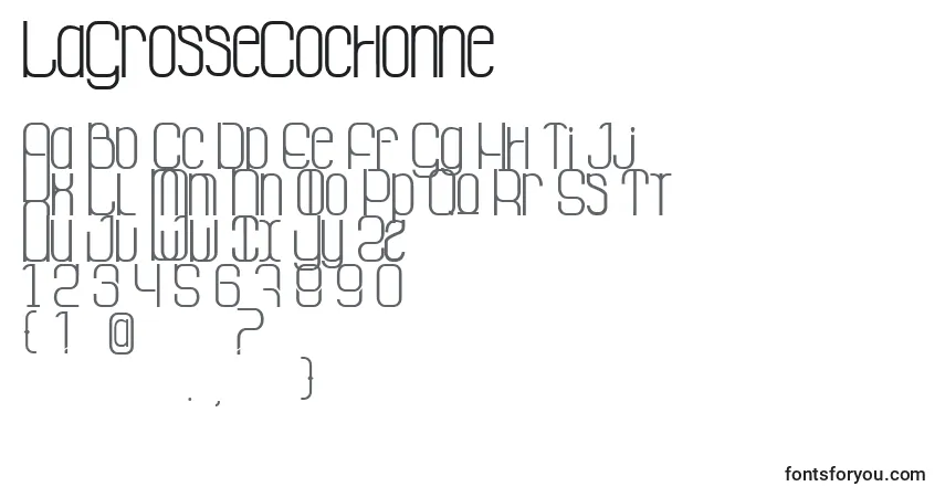 LaGrosseCochonne-fontti – aakkoset, numerot, erikoismerkit