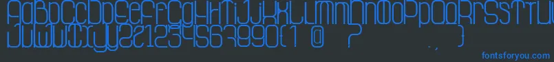 LaGrosseCochonne Font – Blue Fonts on Black Background