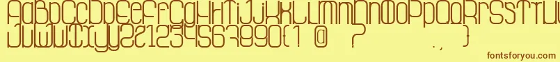 LaGrosseCochonne Font – Brown Fonts on Yellow Background