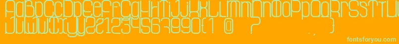 LaGrosseCochonne Font – Green Fonts on Orange Background