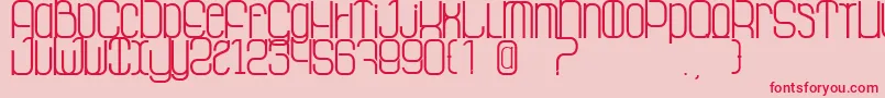 LaGrosseCochonne-Schriftart – Rote Schriften auf rosa Hintergrund