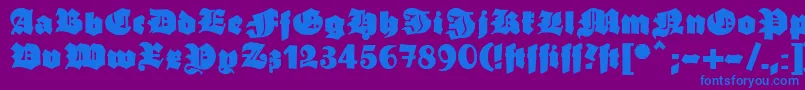 Ganz Font – Blue Fonts on Purple Background