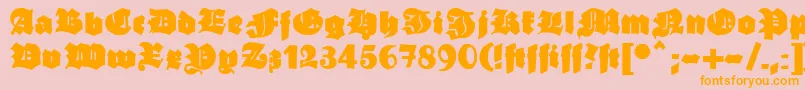 Ganz Font – Orange Fonts on Pink Background