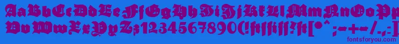 More about Ganz Font Ganz Font – Purple Fonts on Blue Background