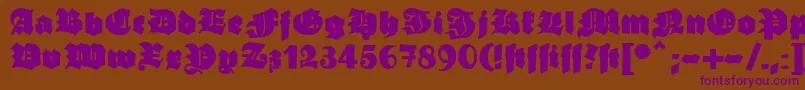 Ganz Font – Purple Fonts on Brown Background