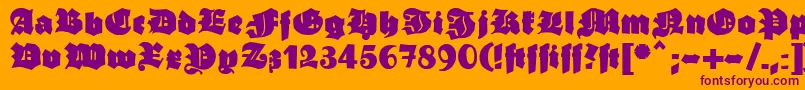 Ganz Font – Purple Fonts on Orange Background