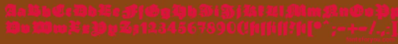Ganz Font – Red Fonts on Brown Background