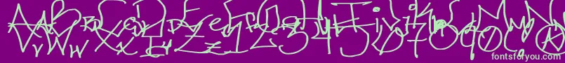 Chicagohoodzz Font – Green Fonts on Purple Background