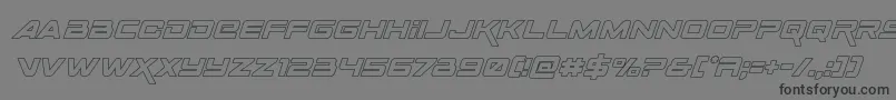 Spacerangeroutital Font – Black Fonts on Gray Background