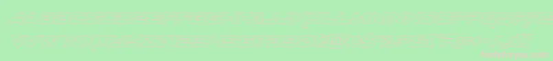 Spacerangeroutital Font – Pink Fonts on Green Background