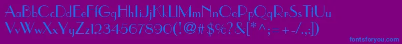 Więcej informacji o czcionce ToucheSsi Czcionka ToucheSsi – niebieskie czcionki na fioletowym tle