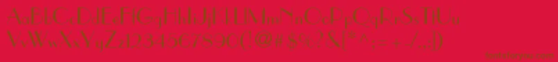 ToucheSsi Font – Brown Fonts on Red Background