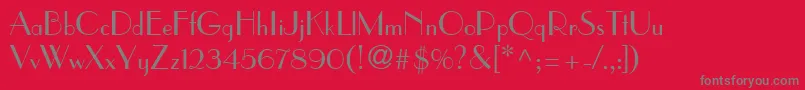ToucheSsi Font – Gray Fonts on Red Background