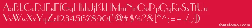 Więcej informacji o czcionce ToucheSsi Czcionka ToucheSsi – różowe czcionki na czerwonym tle