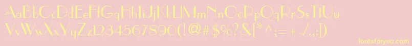 ToucheSsi Font – Yellow Fonts on Pink Background