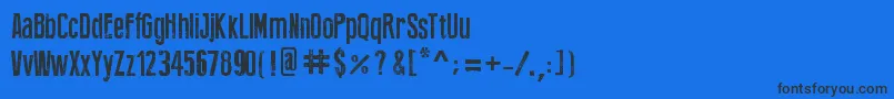 Шрифт PressFeelingEroded – чёрные шрифты на синем фоне