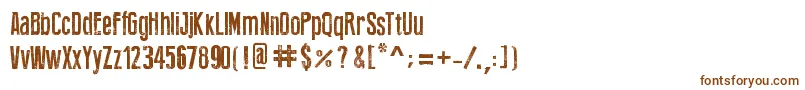 Шрифт PressFeelingEroded – коричневые шрифты на белом фоне